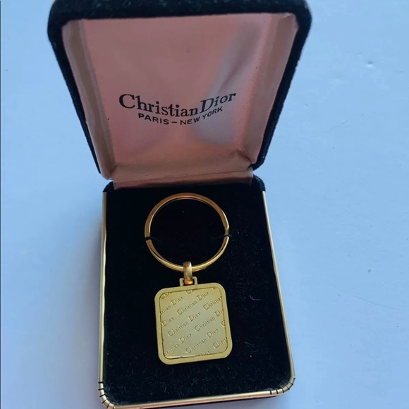 Dior Other Dior Christian Dior Logo Keyring Bag Charm Keychain Gold Tone Accessory 95s